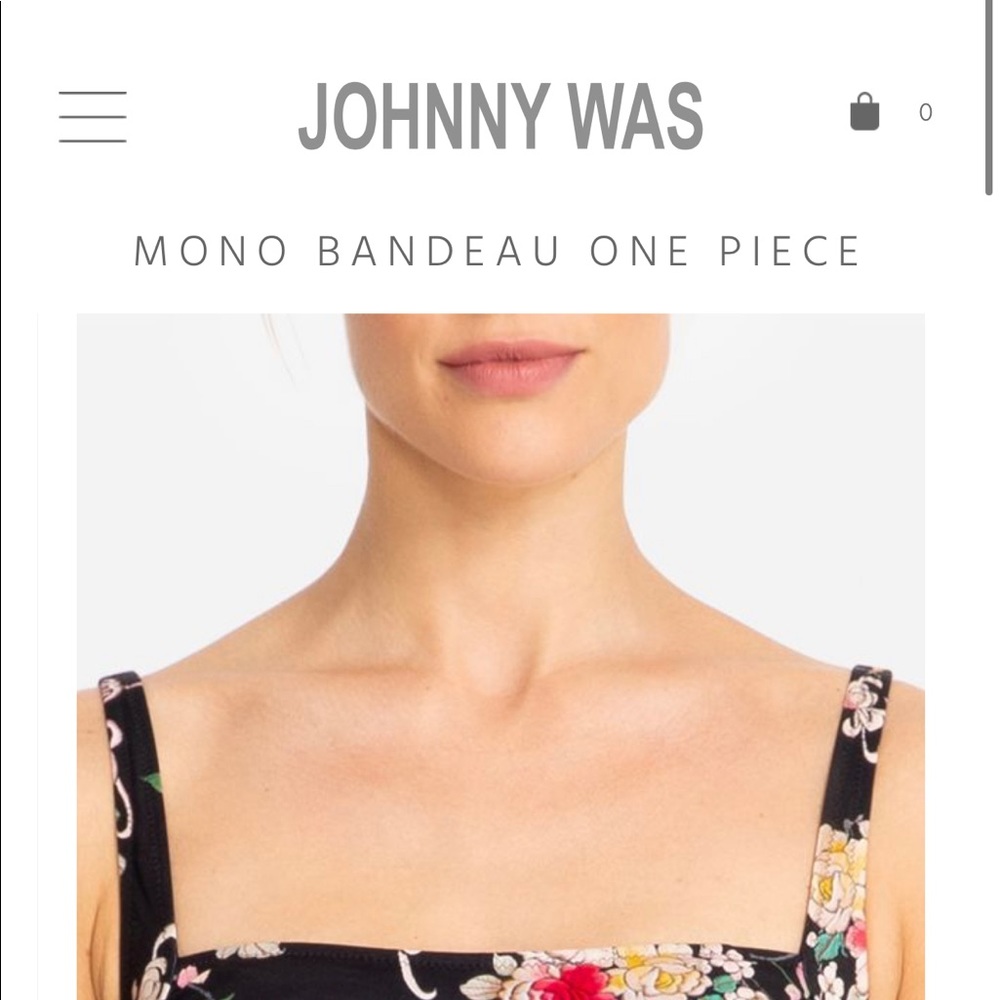 Johnny Was Mono Bandeau bathing Suit L